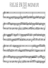 Téléchargez l'arrangement pour piano de la partition de Fugue en Do mineur en PDF